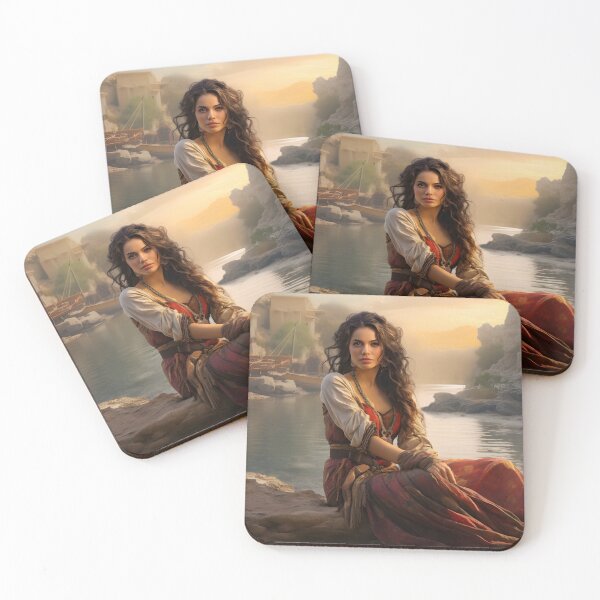 Item preview, Stunning Gypsy woman digital print designed and sold by dcrc.