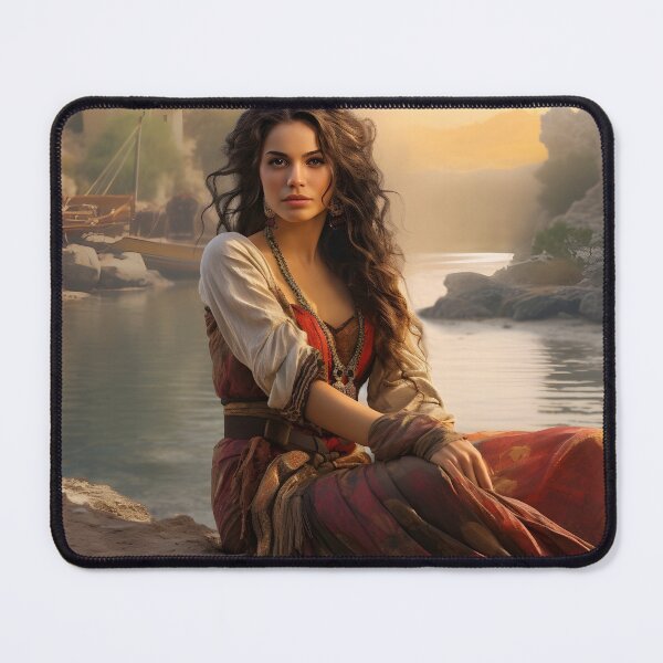 Item preview, Stunning Gypsy woman digital print designed and sold by dcrc.