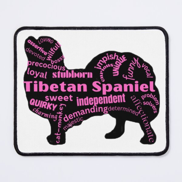 Item preview, Hot Pink Cool Descriptive Tibetan Spaniel Word Cloud Art Design designed and sold by Monica C. Webster.