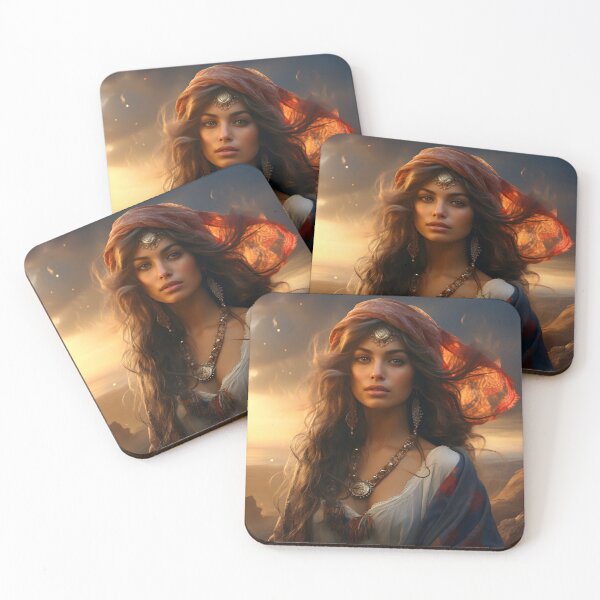 Item preview, stunning gypsy woman digital print designed and sold by dcrc.