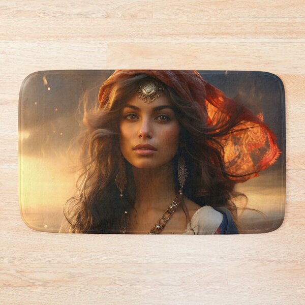 Item preview, stunning gypsy woman digital print designed and sold by dcrc.