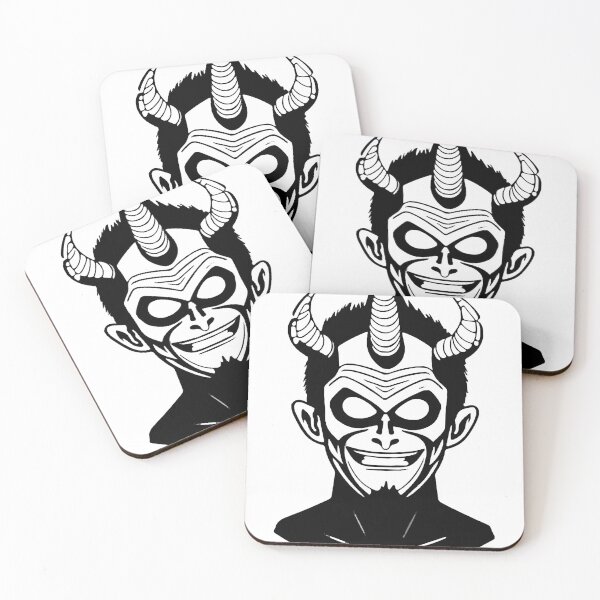 Item preview, Black Monochrome Popart of a Tri-Horned Monster  designed and sold by morriskakacek.