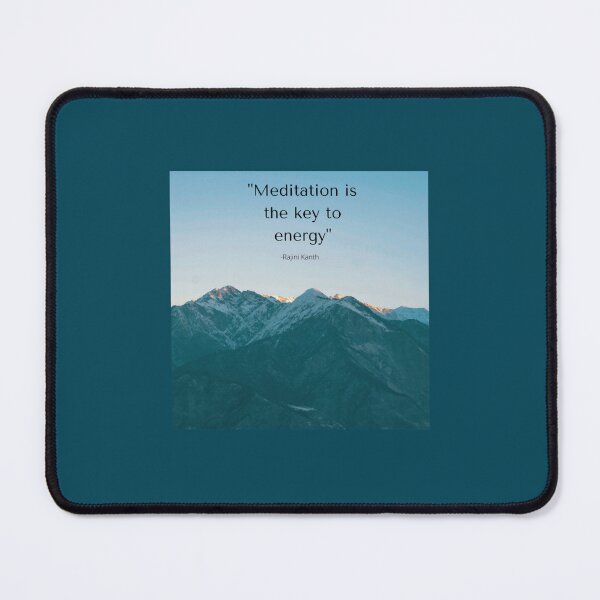 Item preview, Meditation is the key to energy Rajini Kanth meditation quote designed and sold by daixori.