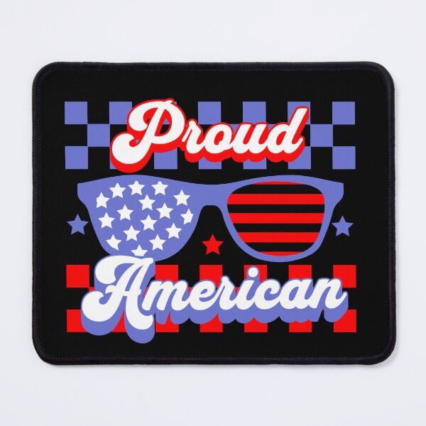 Item preview, Patriotic Proud American with USA Sunglasses designed and sold by TheUSAFantasy.
