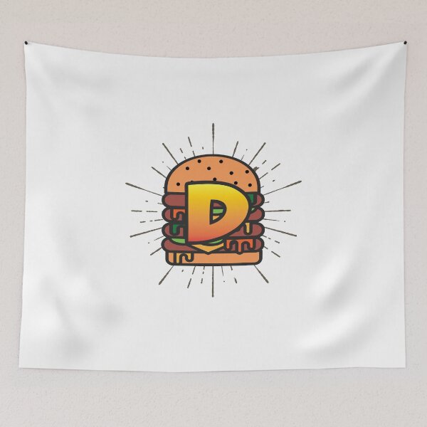 Item preview, Monogram D Juicy Cheeseburger designed and sold by simplymonogram.