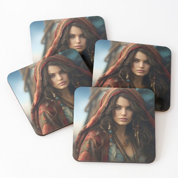 Item preview, stunning gypsy woman digital print designed and sold by dcrc.