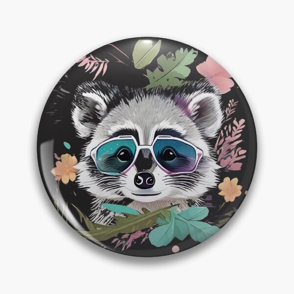 Item preview, Unleash the Cuteness: Boss Raccoon Strikes a Pose with Shades!  designed and sold by TribalNative.