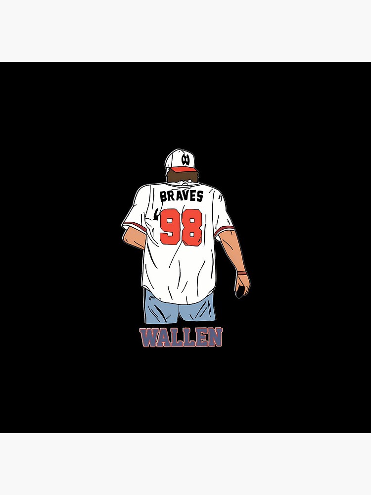 98 Braves Wallen Full Button Baseball Jersey Morgan Wallen 
