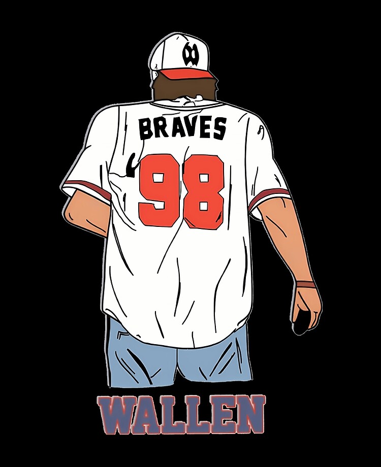 Morgan Wallen Wallen 98 Braves Wallen Retro Vintage 98 Braves Country Music Morgan  Wallen Gift Sticker for Sale by AsaParadise