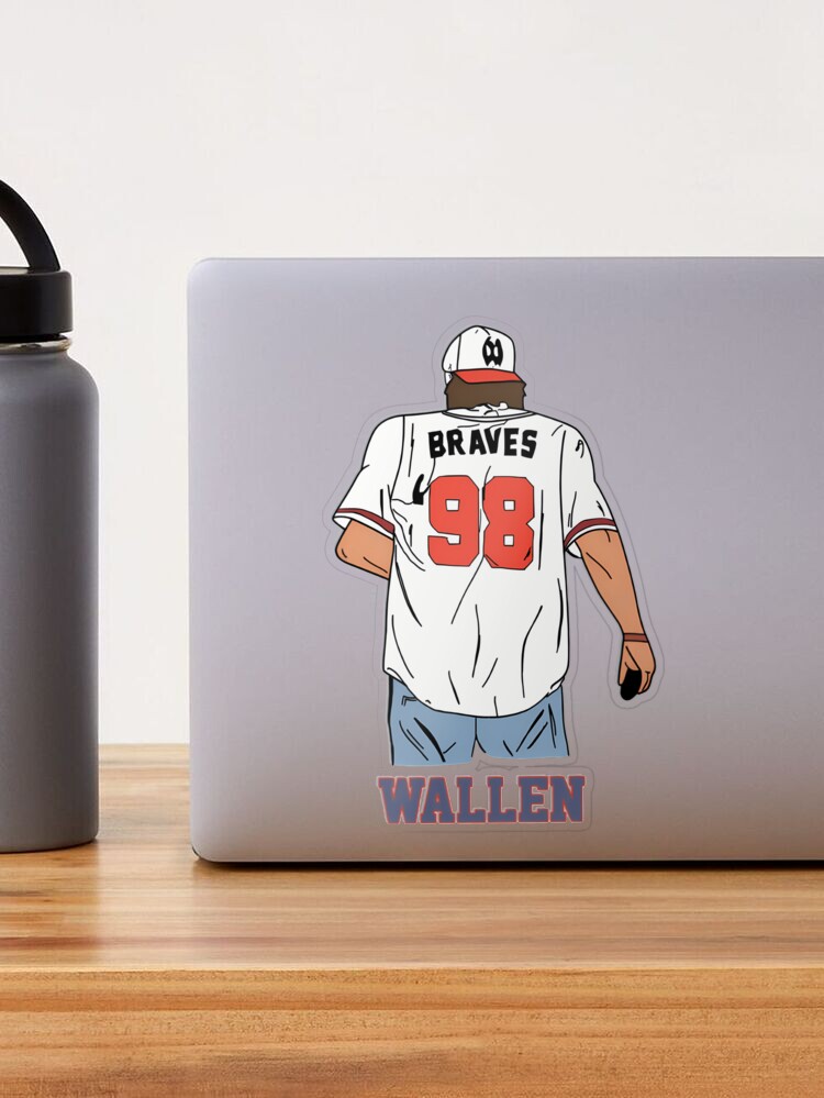 Morgan Wallen Wallen 98 Braves Wallen Retro Vintage 98 Braves Country Music Morgan  Wallen Gift Sticker for Sale by AsaParadise