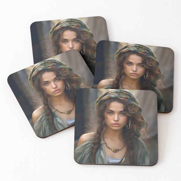 Item preview, stunning gypsy woman digital print designed and sold by dcrc.