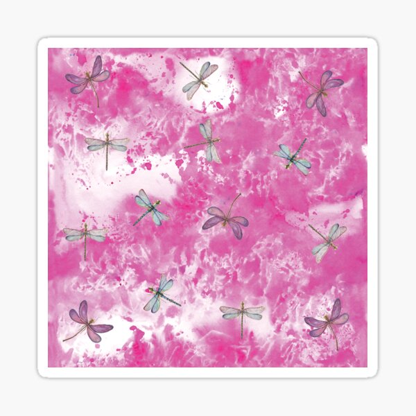 Dragonflies in pink Sticker