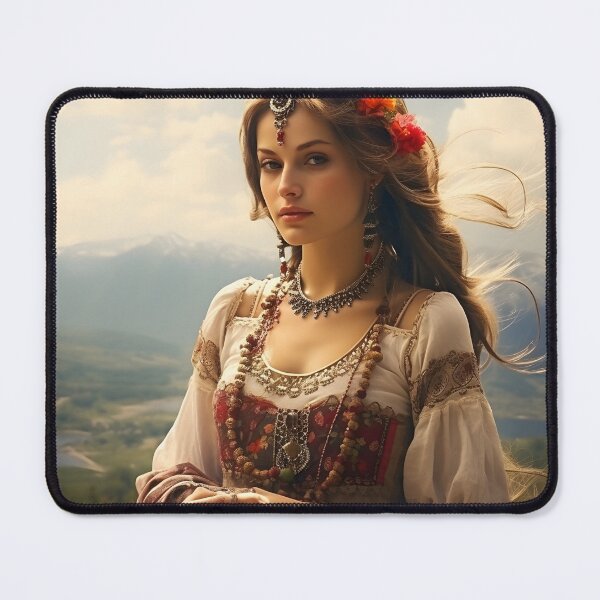 Item preview, stunning gypsy woman digital print designed and sold by dcrc.