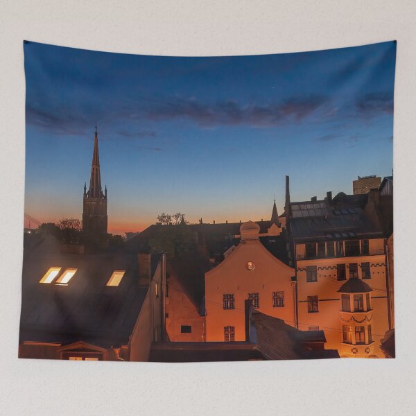 Item preview, Old Town European Sunset Blue Hour, Riga, Latvia designed and sold by SafariByMarisa.