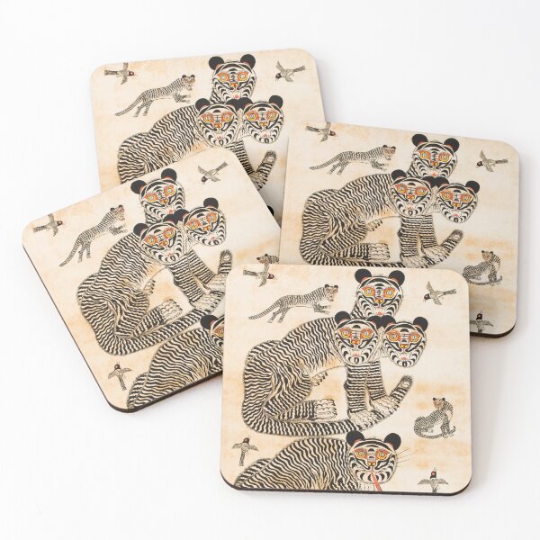 Item preview, Tiger art Korean art Tigers Home decor for animal Vintage wall art Tiger painting Cute Tiger designed and sold by allpalgo.