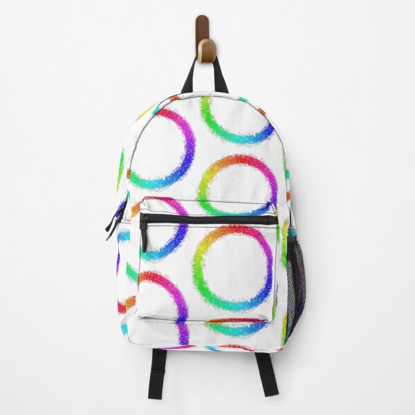 Item preview, Rainbow big round triangles circle pattern designed and sold by nogamax.