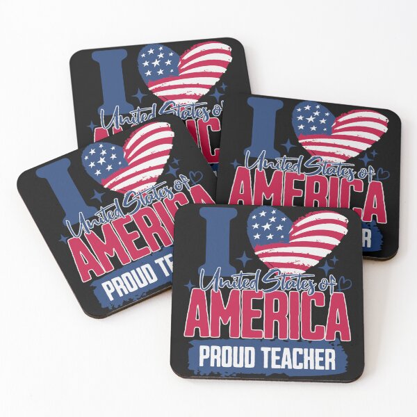 Item preview, Proud Teacher I Love United States of America  designed and sold by TheUSAFantasy.