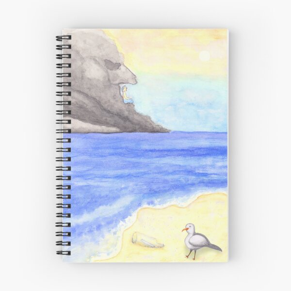 Item preview, Seagull at Contemplation Beach - Watercolor Painting designed and sold by IridescentSea.