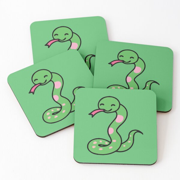 Item preview, Smiling Snake Illustration designed and sold by stickersmegafun.