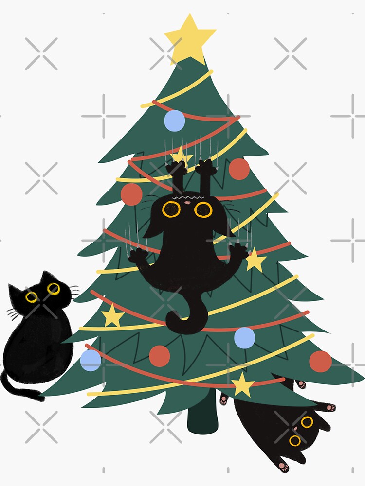 Decoración Navideña Gatos Arboles De Navidad Decoración Navideña