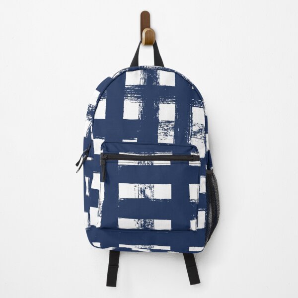 Item preview, Paintbrush Check - Navy Blue & White Checker Pattern designed and sold by Crystal Hayden.