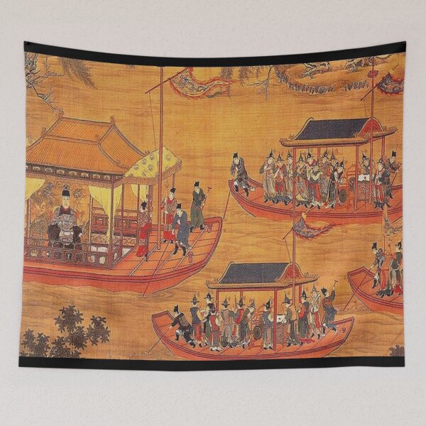 Item preview, Jiajing Emperor on his state barge -1538 - Taiwan Palace Museum - Digitally Remastered Classic Art designed and sold by TheHappyK.