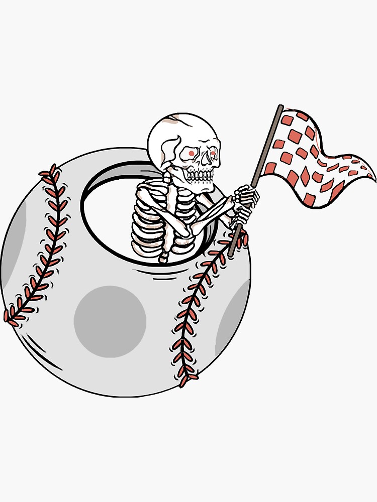 Skull Baseball Stickers for Sale