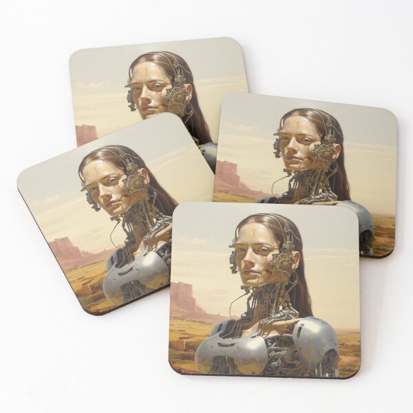Item preview, Woman Cyborg AI modern art designed and sold by abundancevibes.