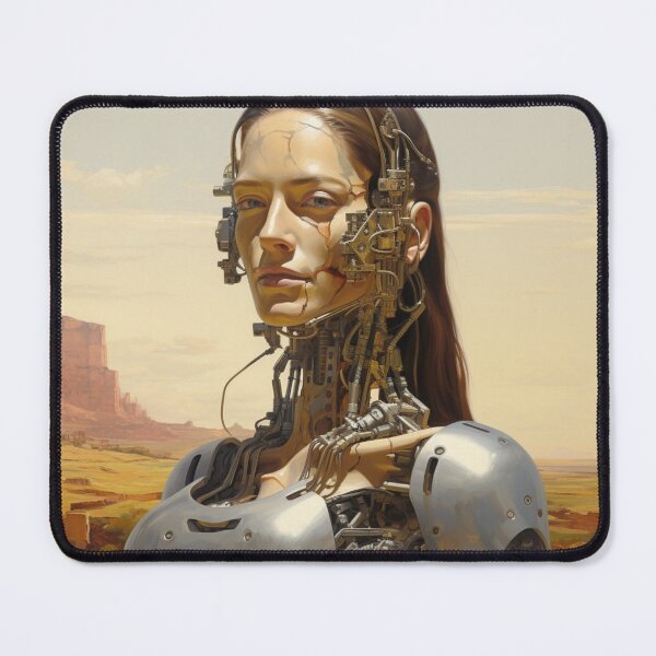 Item preview, Woman Cyborg AI modern art designed and sold by abundancevibes.