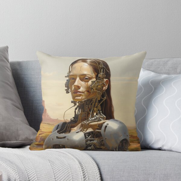 Item preview, Woman Cyborg AI modern art designed and sold by abundancevibes.