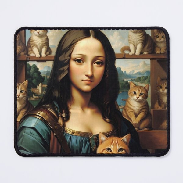 Item preview, MonaLisa Cats Potrait designed and sold by AmmarTabby.