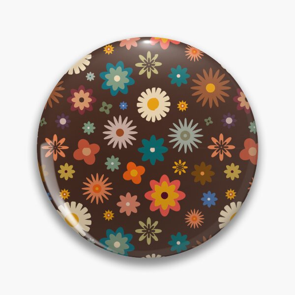 Item preview, Colourful flowers in retro style designed and sold by RetroNibylander.