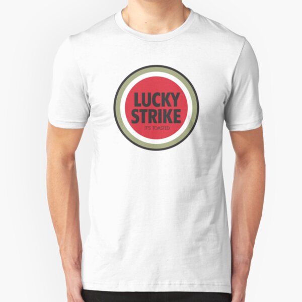 Lucky Strike Cigarette Logo Slim Fit T-Shirt