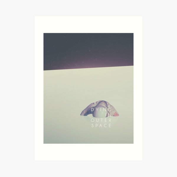 Astronaut dying in space Art Print