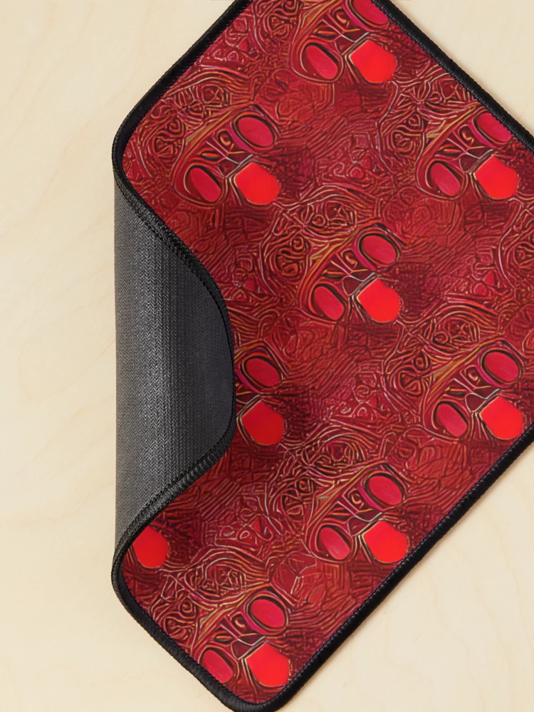 Thumbnail 2 of 5, Mouse Pad, Red Textured Pattern designed and sold by Rell1970.