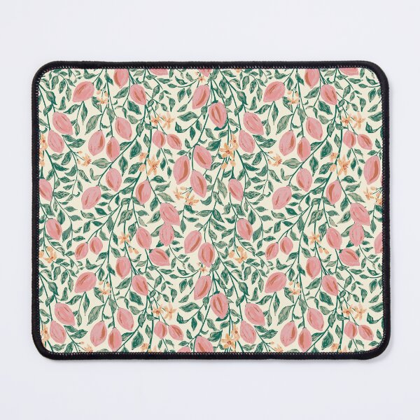 Item preview, Watercolor Citrus Lemon Vines in cream, green and pink designed and sold by Jean-Pham.