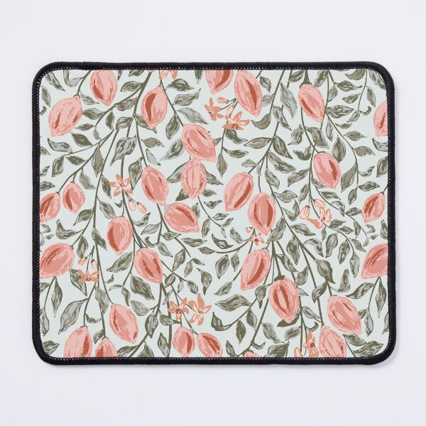 Item preview, Watercolor Citrus Lemon Vines in slate blue, pastel pink, bohemian designed and sold by Jean-Pham.