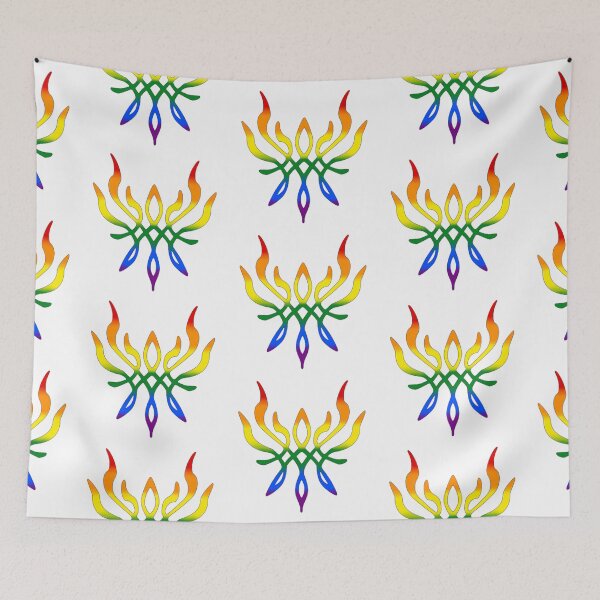 Item preview, Gay Pride Crest of Flames designed and sold by pissedonthemoon.