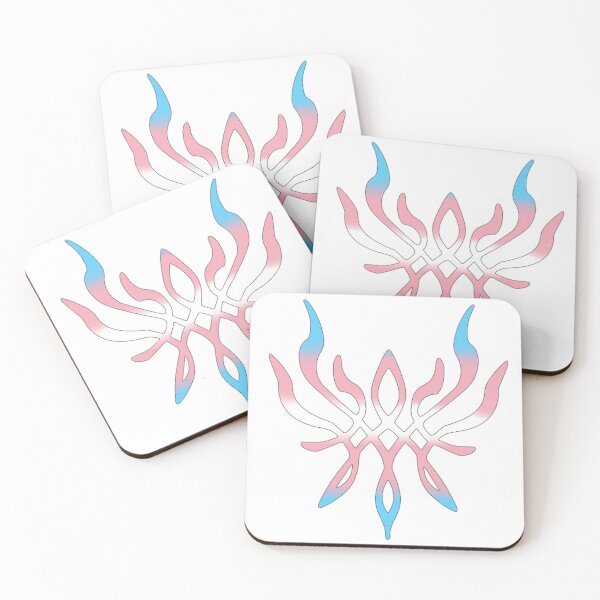 Item preview, Trans Pride Crest of Flames designed and sold by pissedonthemoon.