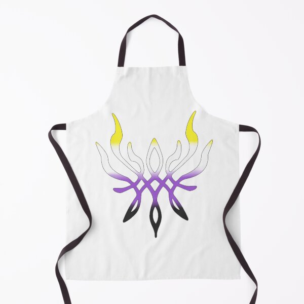 Item preview, Nonbinary Pride Crest of Flames designed and sold by pissedonthemoon.