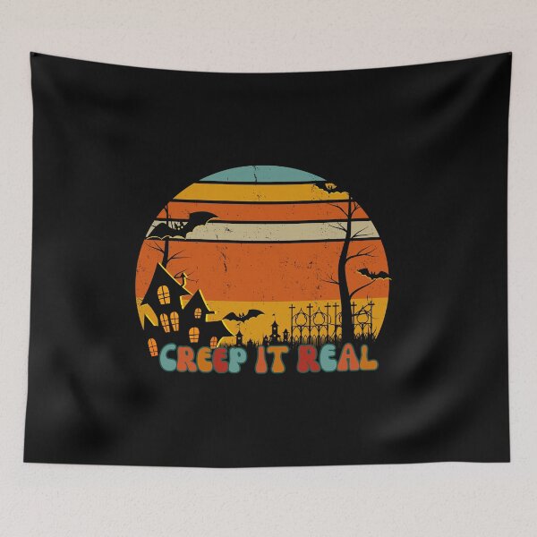 Item preview, Creep It Real | Halloween | Spooky | Bats | Ghosts | Retro Halloween designed and sold by ShoniwDesigns.