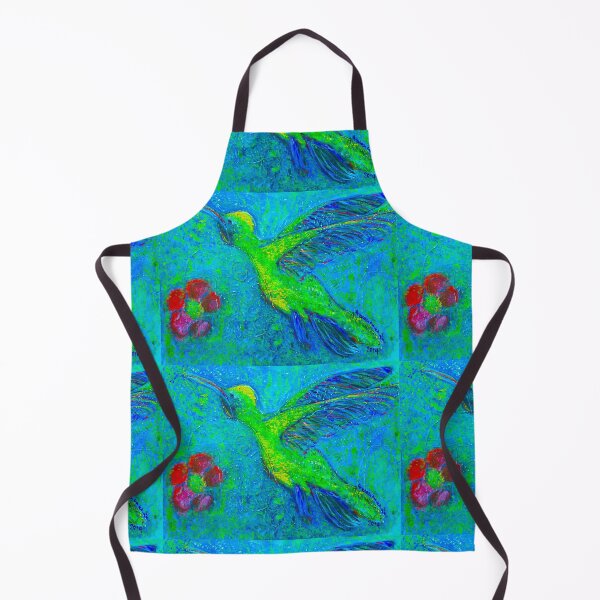 Artikelvorschau, Puerto Rico Karibik Acryl-Malerei von Kolibri mit Blume entworfen und verkauft von EmevoliProducts.