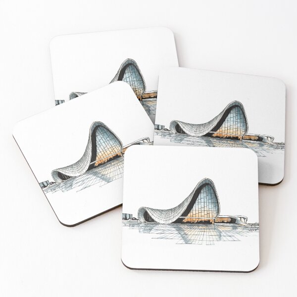 Item preview, Heydar Aliyev Center building architecture sketch Zaha Hadid designed and sold by FreehandSketch.