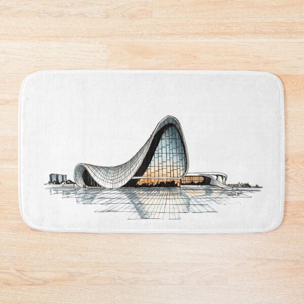 Item preview, Heydar Aliyev Center building architecture sketch Zaha Hadid designed and sold by FreehandSketch.