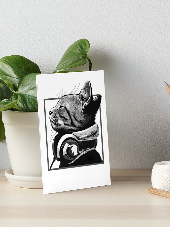 Cool DJ Cat | Art Board Print