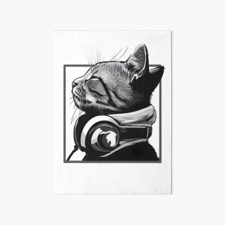 Pop art DJ Cat Chilling with Headphones Sticker for Sale by Zenzy