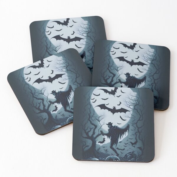 Item preview, halloween scene graveyard of Reaper ,Hand Reaching Grave, with bats nocturnal moon 2 designed and sold by offline24.