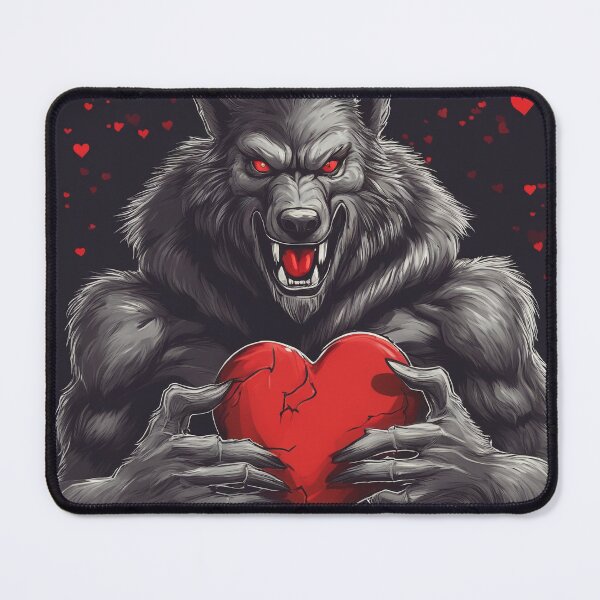 Item preview, Scary Halloween Werewolf Holding a Heart designed and sold by BirdsnStuff.