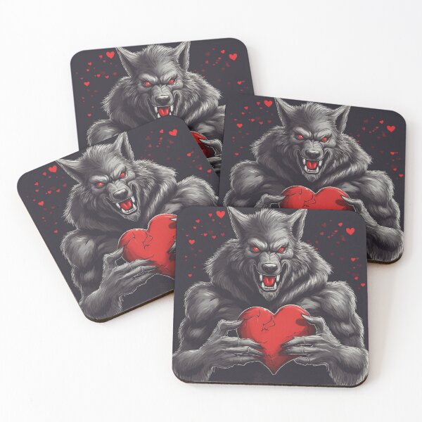 Item preview, Scary Halloween Werewolf Holding a Heart  designed and sold by BirdsnStuff.