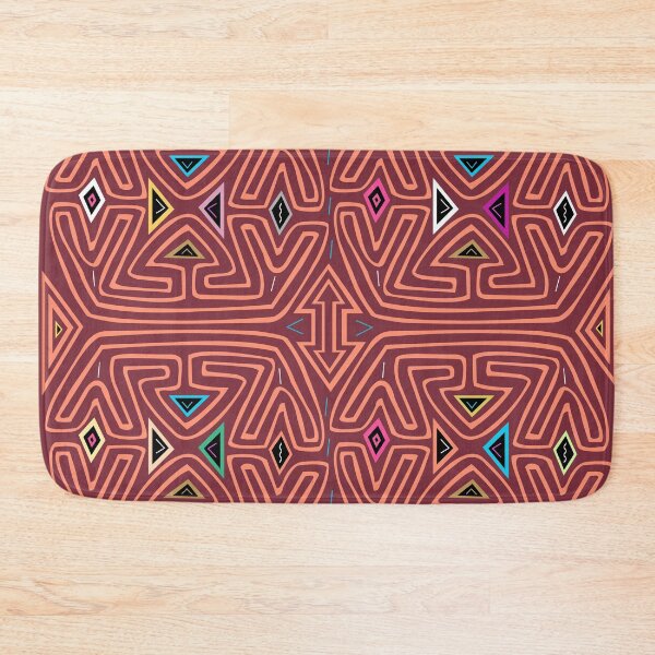 Item preview, mola from Panama red and orange  designed and sold by Melquidedec.